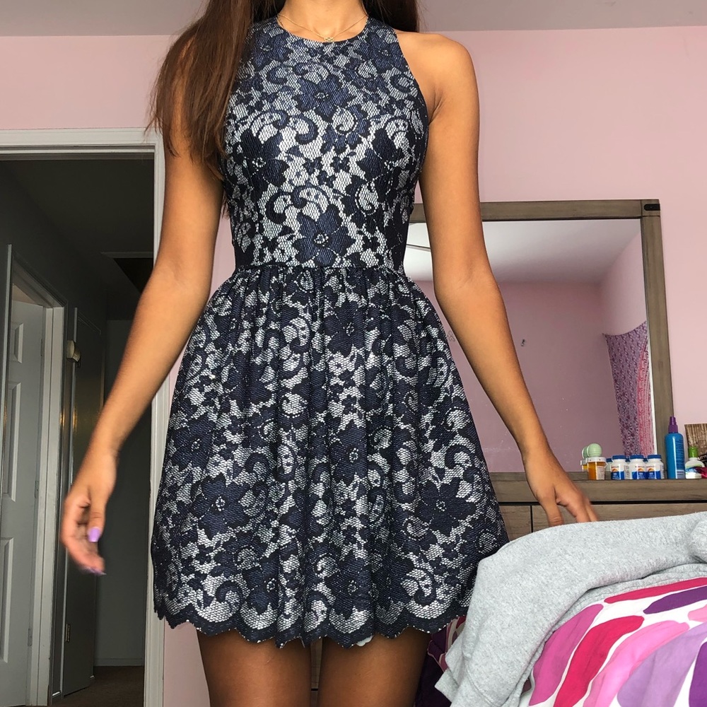 Navy and silver going out dress